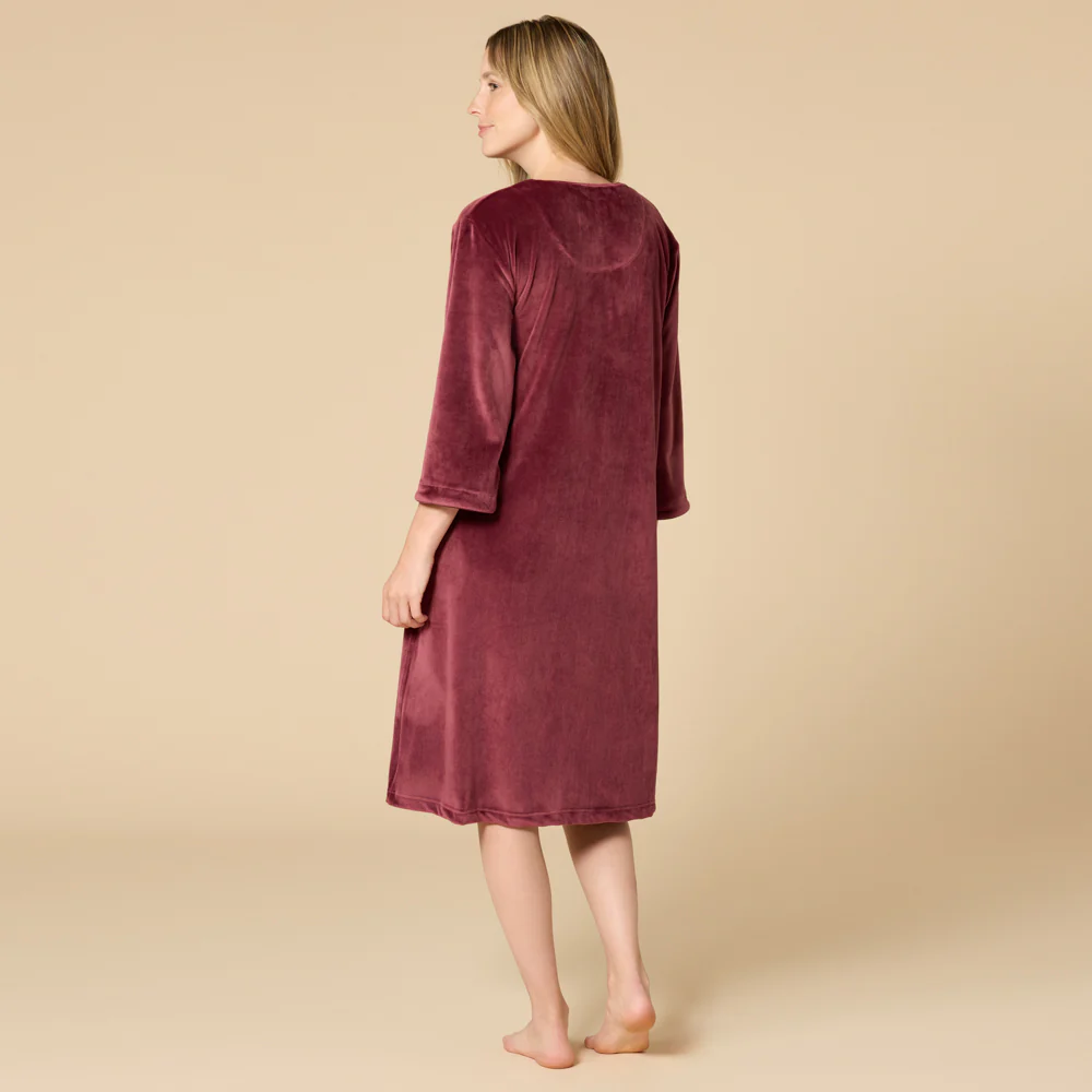 42" 3/4 Sleeve Serenity Shear Mink Zip Robe - Image 10