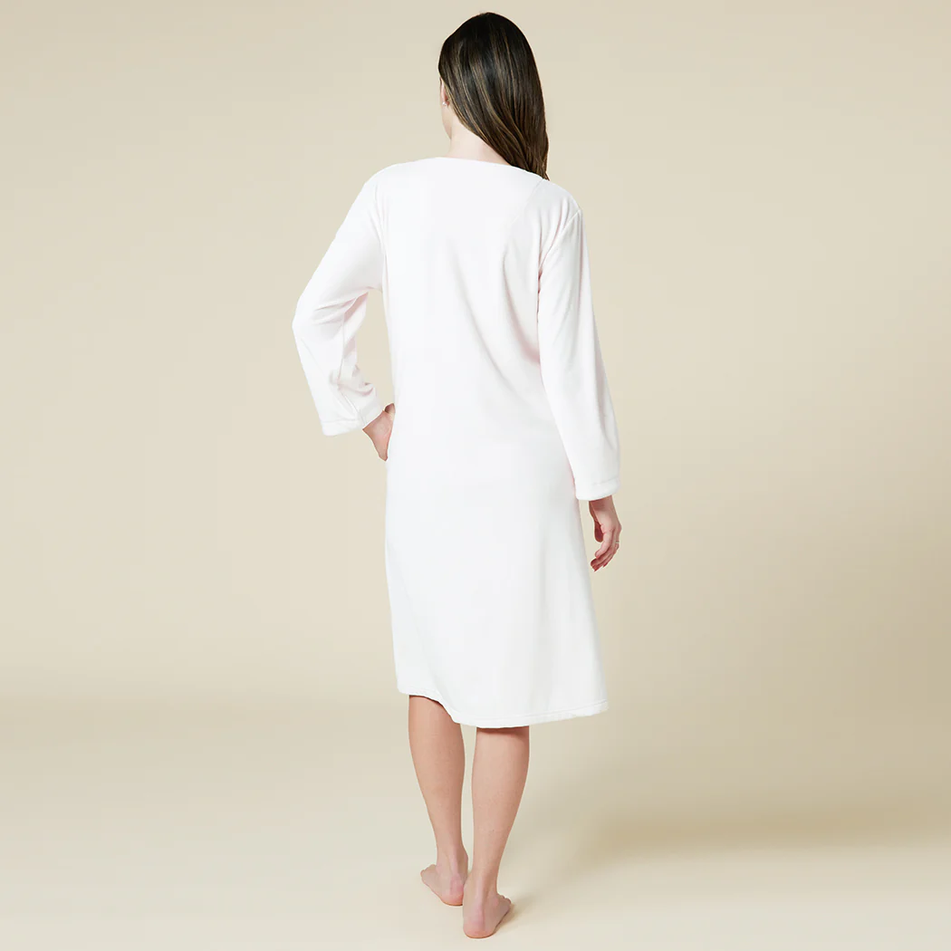 42" 3/4 Sleeve Serenity Shear Mink Zip Robe - Image 17