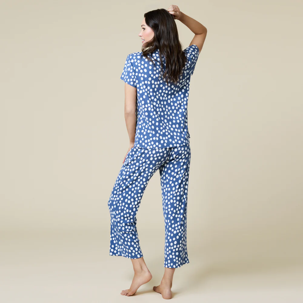 Aria Slim Notch Collar Capri PJ Set - Image 10