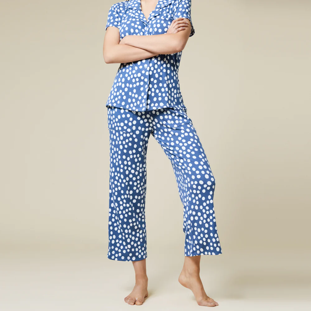 Aria Slim Notch Collar Capri PJ Set - Image 11