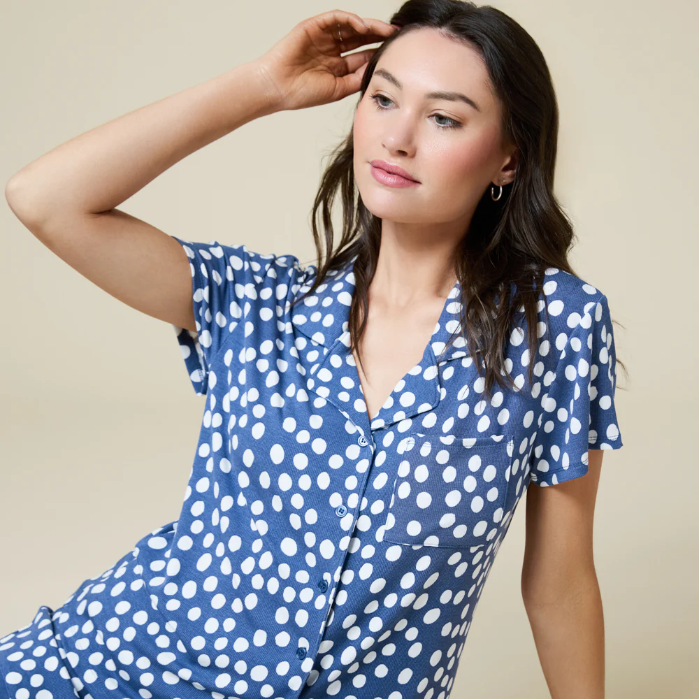 Aria Slim Notch Collar Capri PJ Set - Image 12