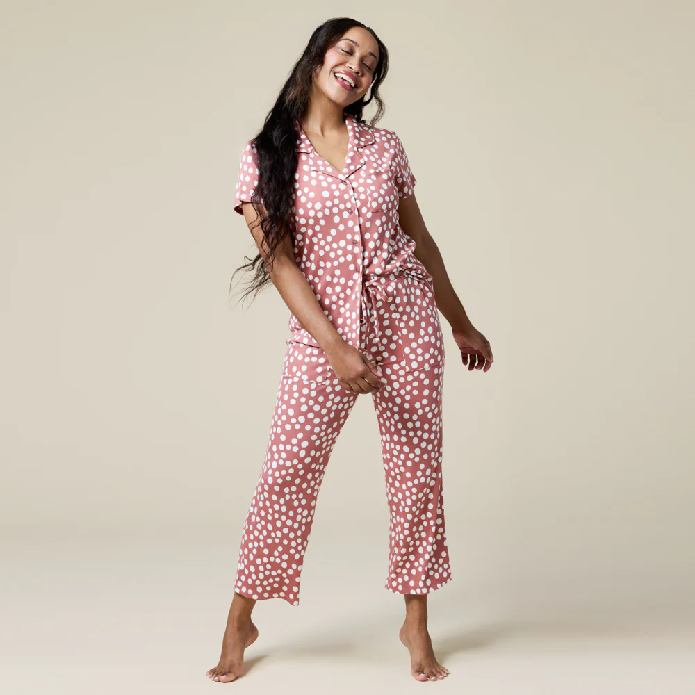 Aria Slim Notch Collar Capri PJ Set - Image 3