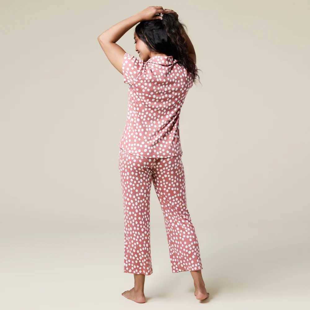 Aria Slim Notch Collar Capri PJ Set - Image 5