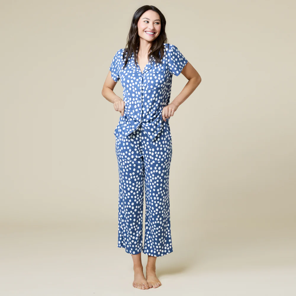 Aria Slim Notch Collar Capri PJ Set - Image 7