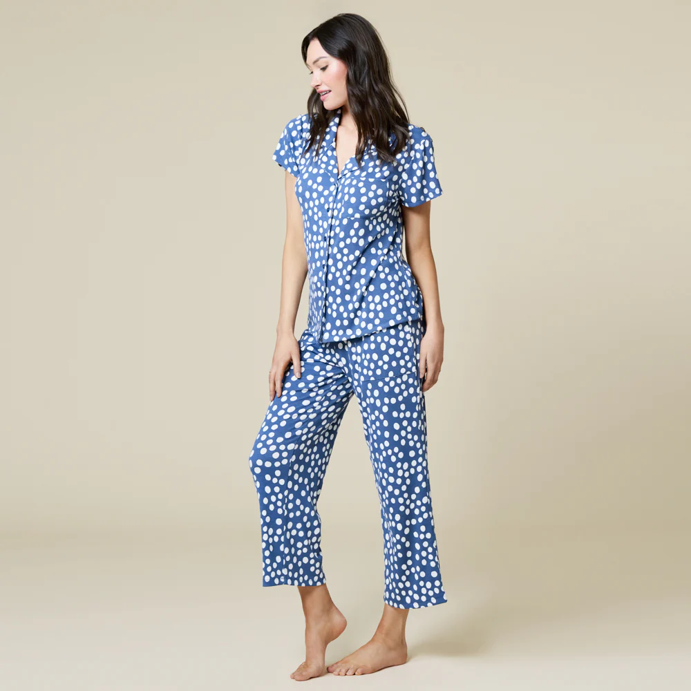 Aria Slim Notch Collar Capri PJ Set - Image 8