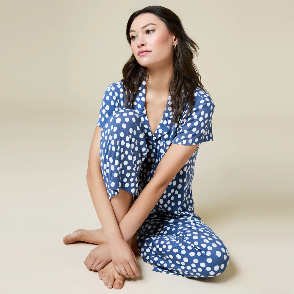 Aria Slim Notch Collar Capri PJ Set - Image 9