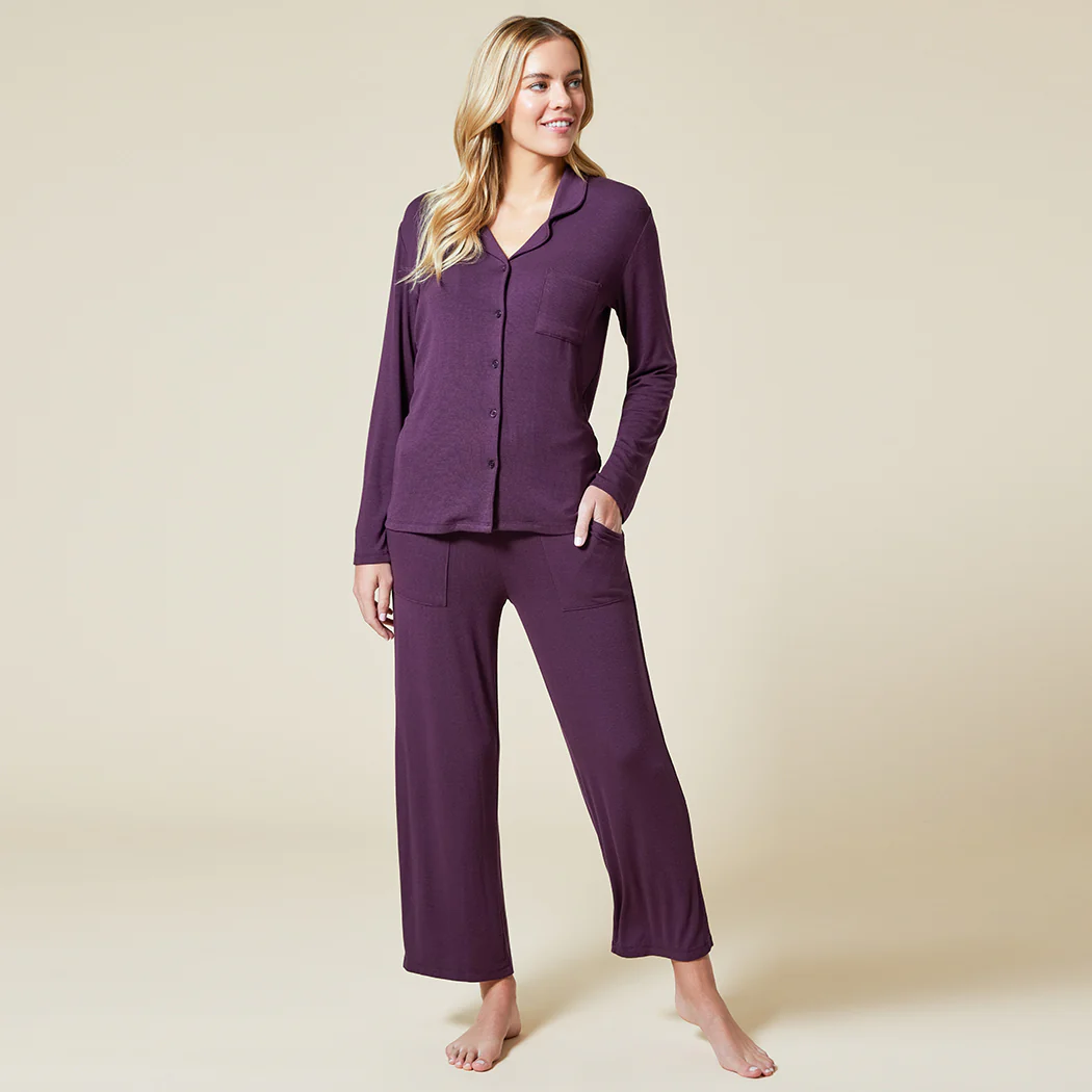 Aria - Slim Notch Collar PJ Set - Image 21