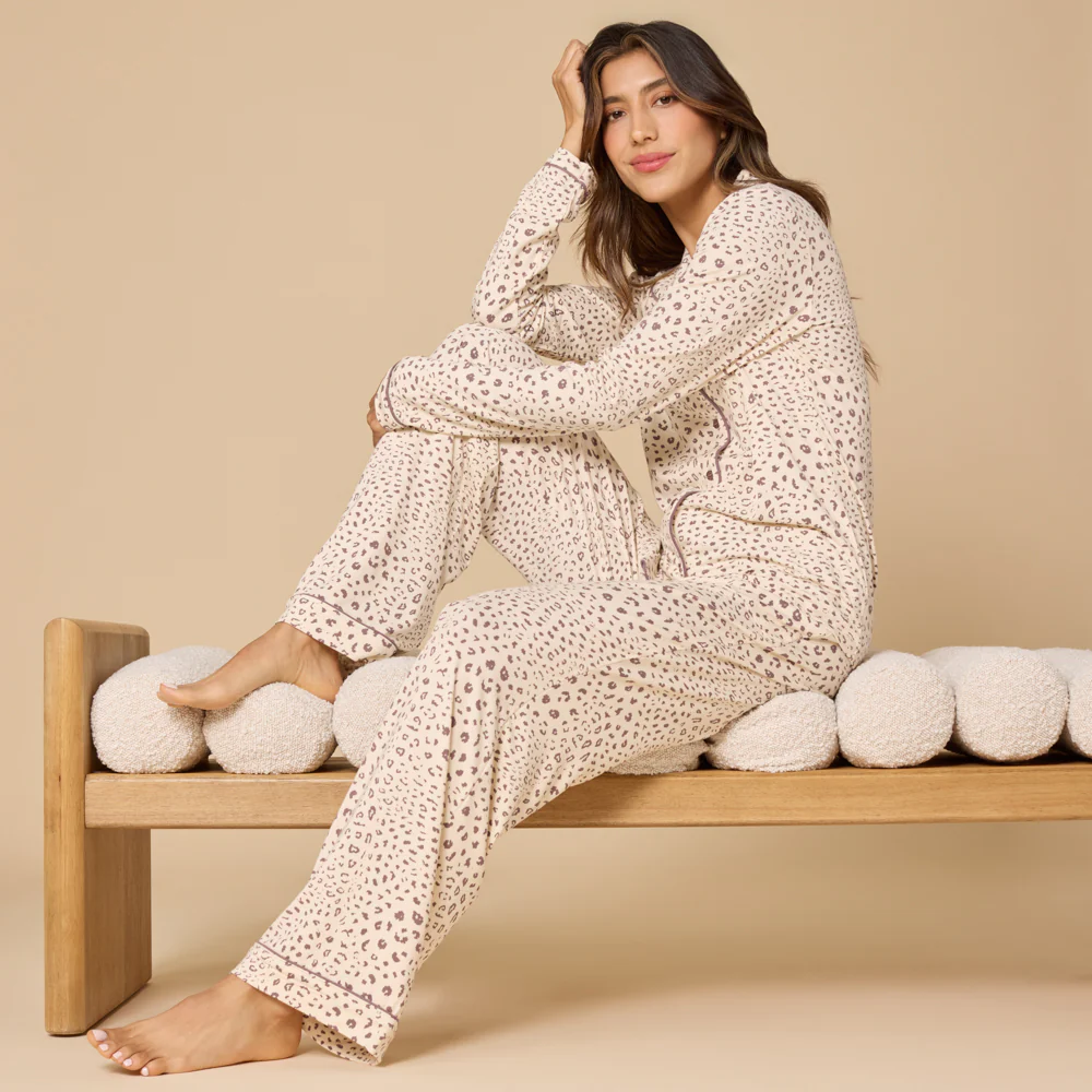 Aria - Slim Notch Collar PJ Set - Image 35