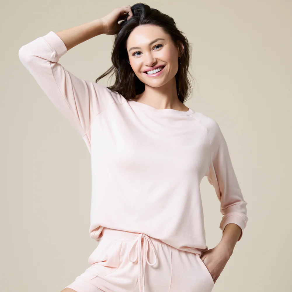 Dream 3/4 Sleeve Boat Neck Top and Short Set - Image 13