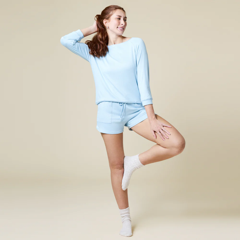 Dream 3/4 Sleeve Boat Neck Top and Short Set - Image 19
