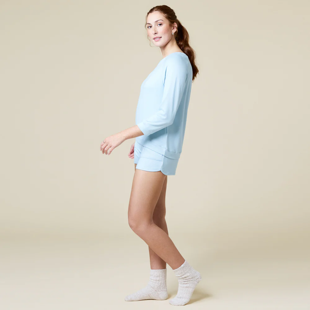 Dream 3/4 Sleeve Boat Neck Top and Short Set - Image 21