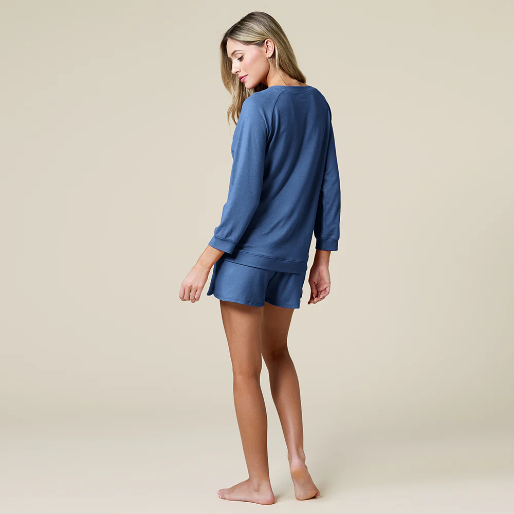 Dream 3/4 Sleeve Boat Neck Top and Short Set - Image 6
