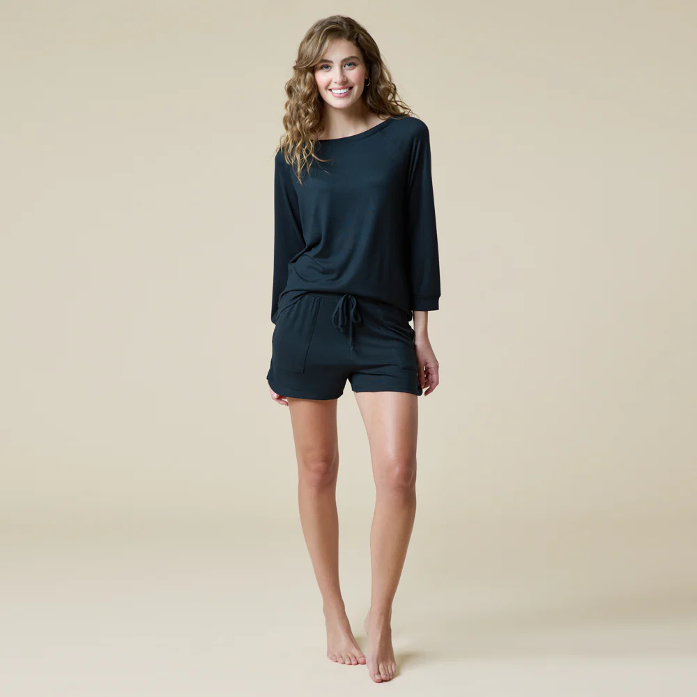 Dream 3/4 Sleeve Boat Neck Top and Short Set - Image 7
