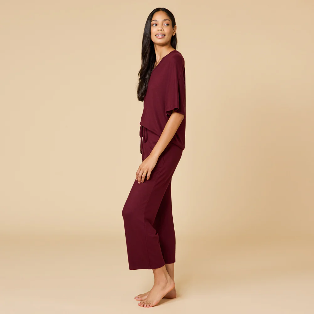 Dream Relaxed V-neck with Capri Lounge Set - Image 34