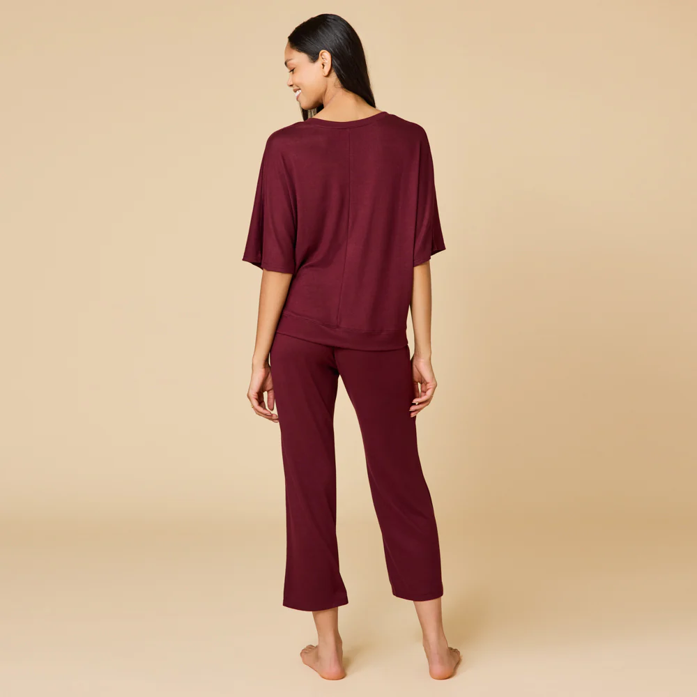 Dream Relaxed V-neck with Capri Lounge Set - Image 35