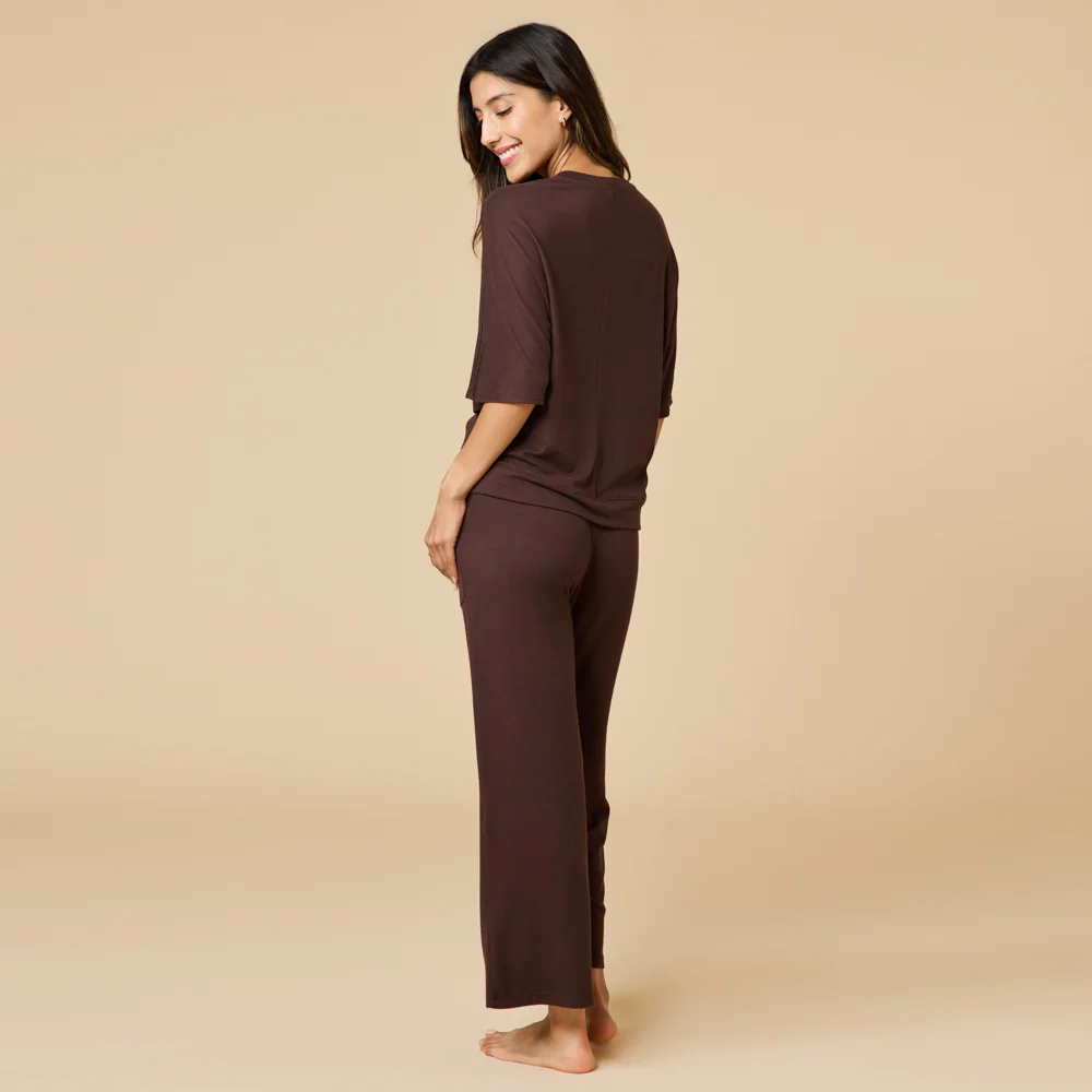 Dream Relaxed V-neck with Capri Lounge Set - Image 43
