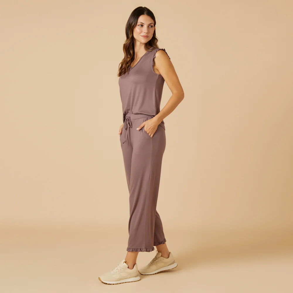 Dream Ruffle V-neck with Cropped Pant - Image 13