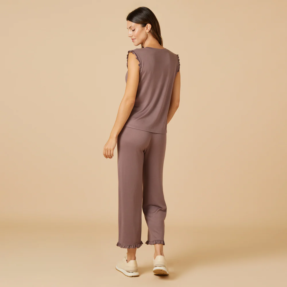 Dream Ruffle V-neck with Cropped Pant - Image 16