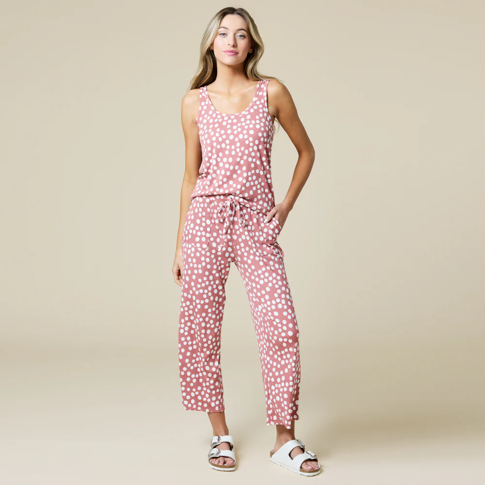 Ella Scoop Tank Capri PJ Set