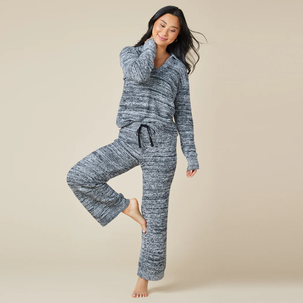 Heather Marshmallow Johnny Collar Lounge Set