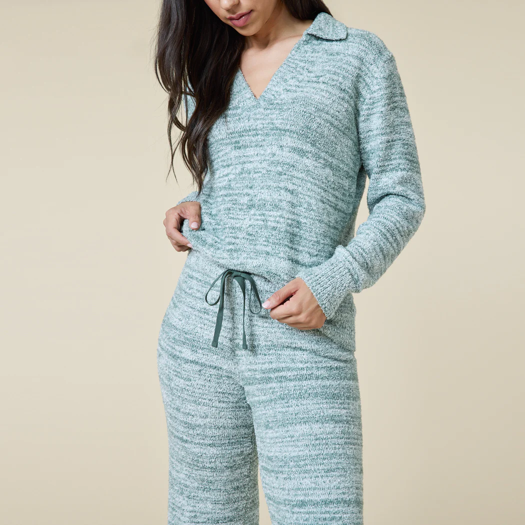 Heather Marshmallow Johnny Collar Lounge Set - Image 16