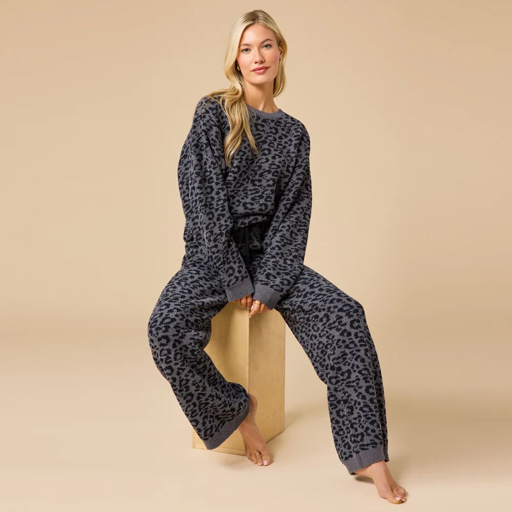 Leopard Marshmallow Crew Neck Lounge Set - Image 10