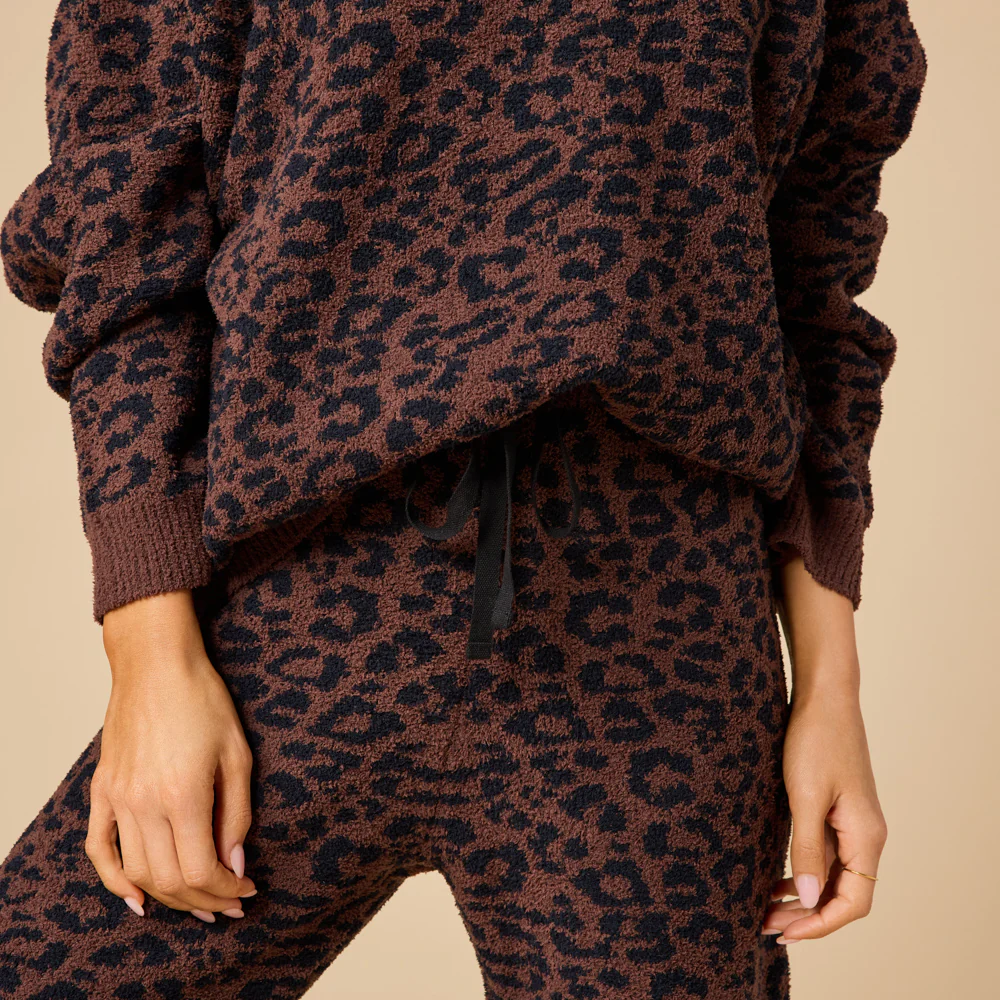 Leopard Marshmallow Crew Neck Lounge Set - Image 5