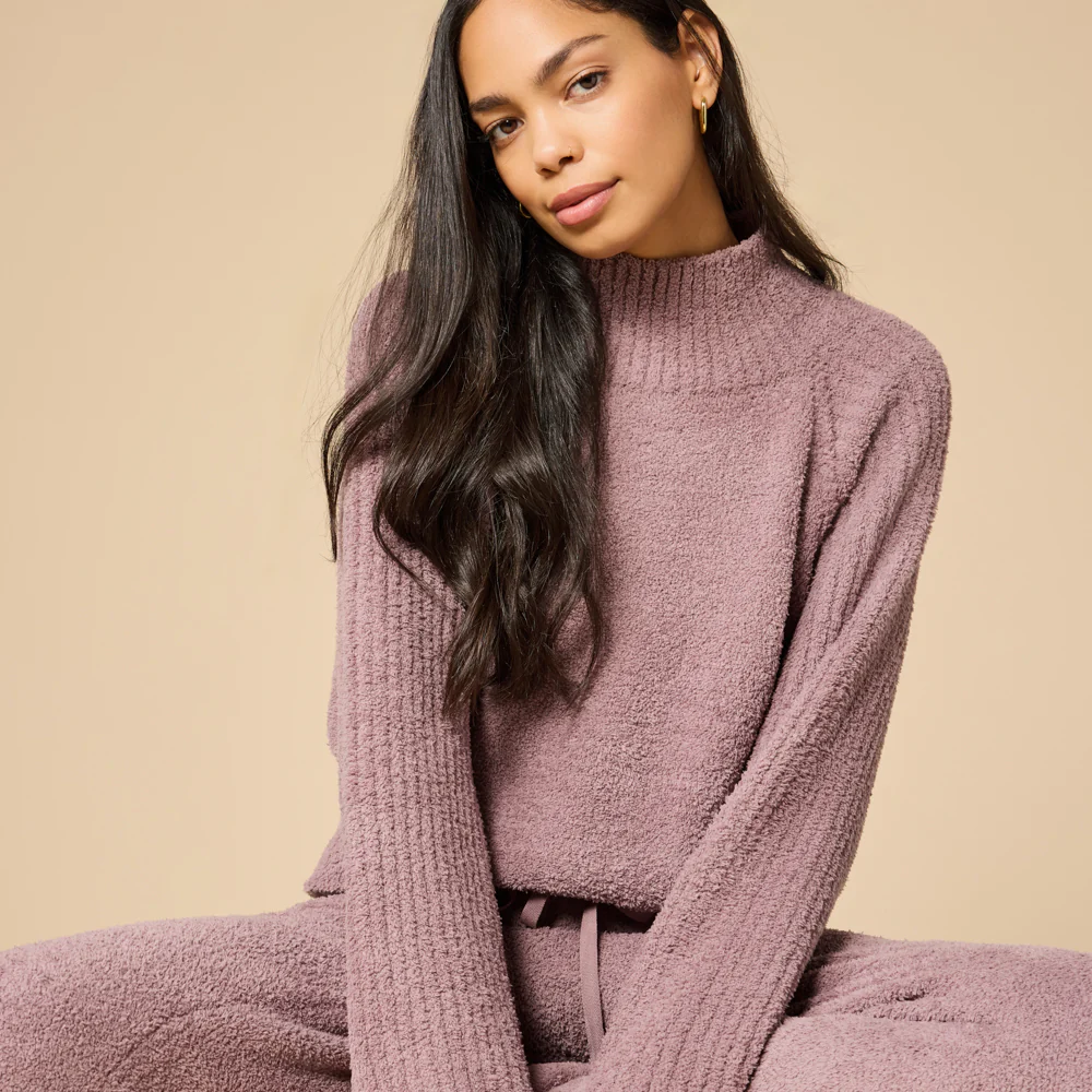 Marshmallow Rib Mock Neck with Long Pant - Image 13