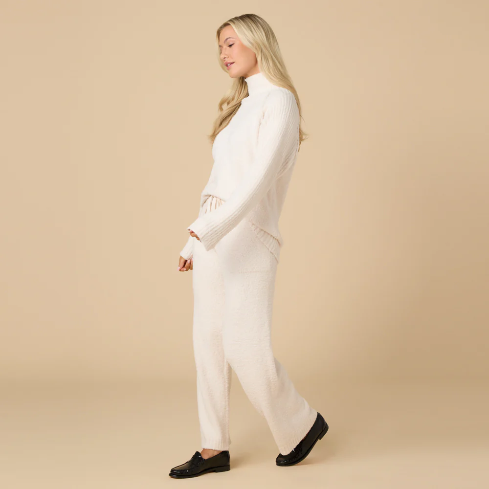 Marshmallow Rib Mock Neck with Long Pant - Image 26