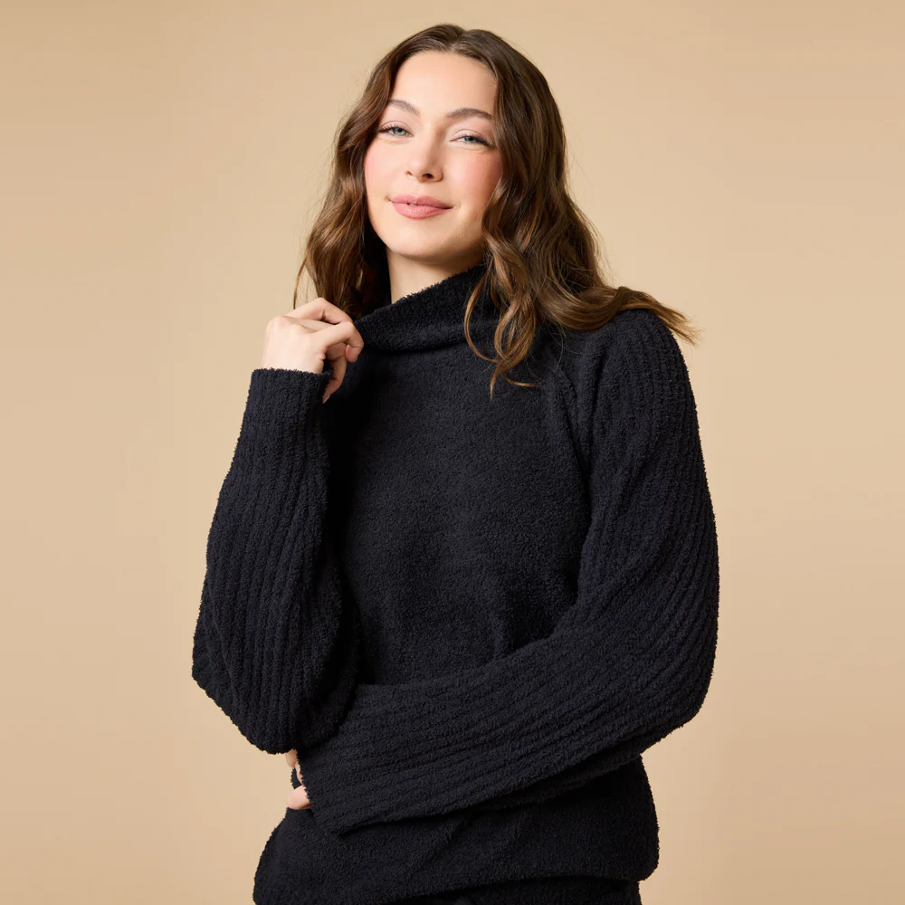 Marshmallow Rib Mock Neck with Long Pant - Image 29