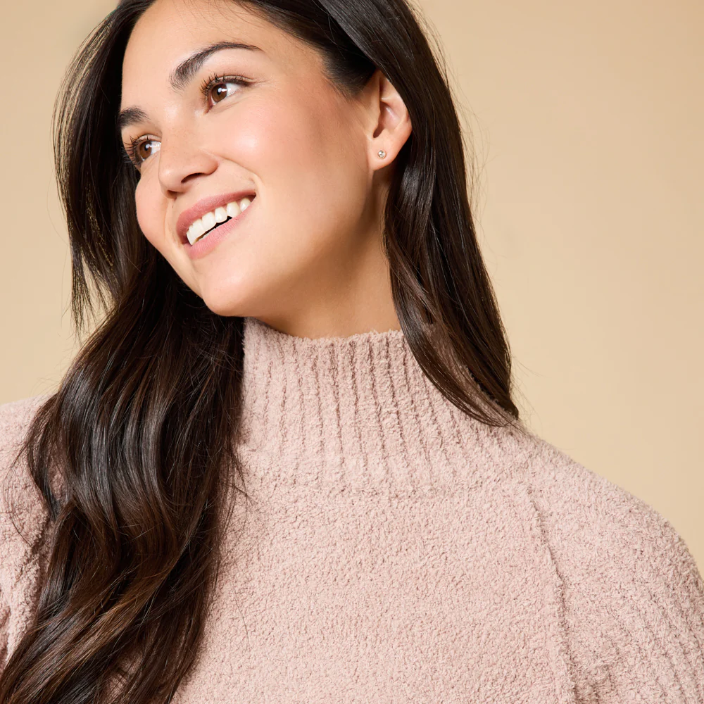 Marshmallow Rib Mock Neck with Long Pant - Image 6