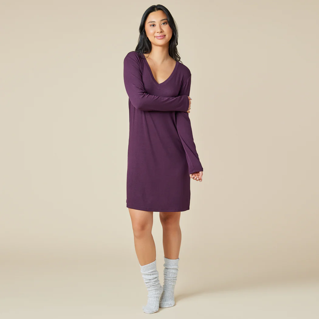 Natalie - Classic V-Neck Nightgown - Image 13
