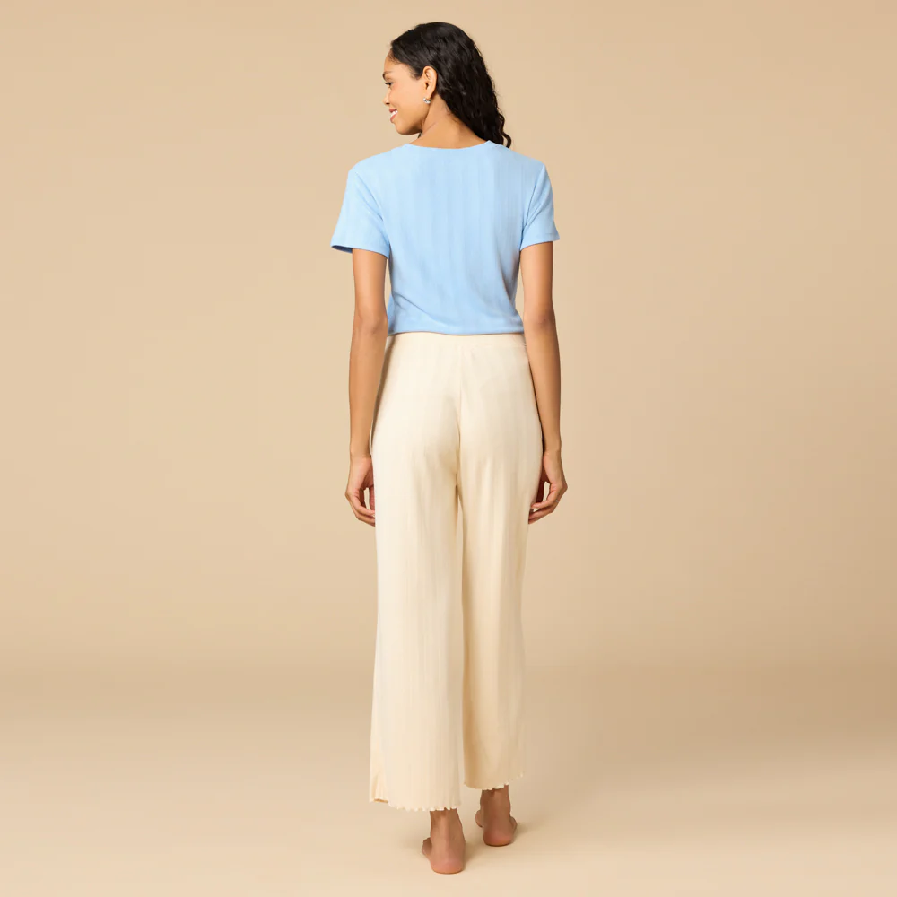 Pointelle Cropped Pant with Lettuce Edge - Image 16