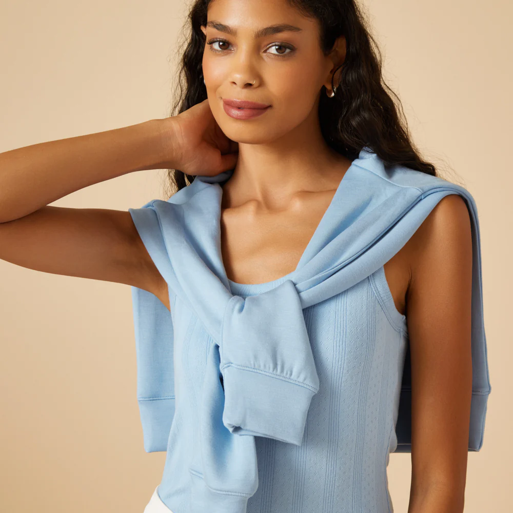 Pointelle Tank with Shelf Bra - Image 11