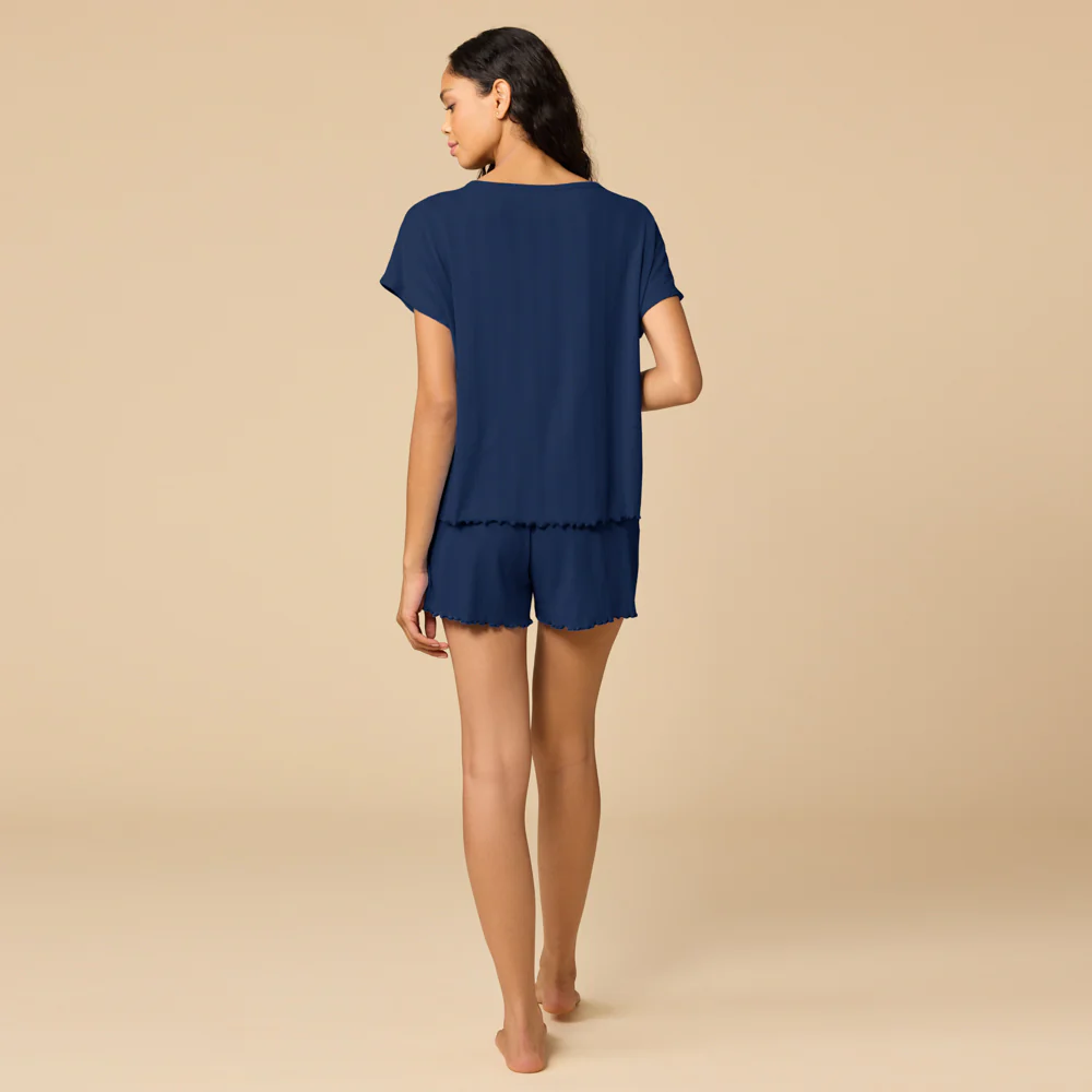 Pointelle Slouchy Tee with Lettuce Edge - Image 6