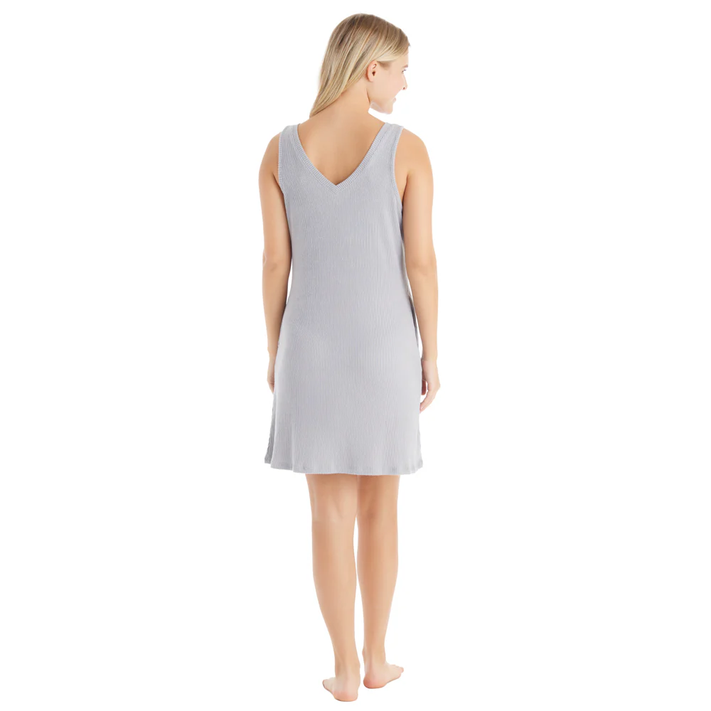 Rib Dream 34" Double V-Neck Lounge Dress - Image 18