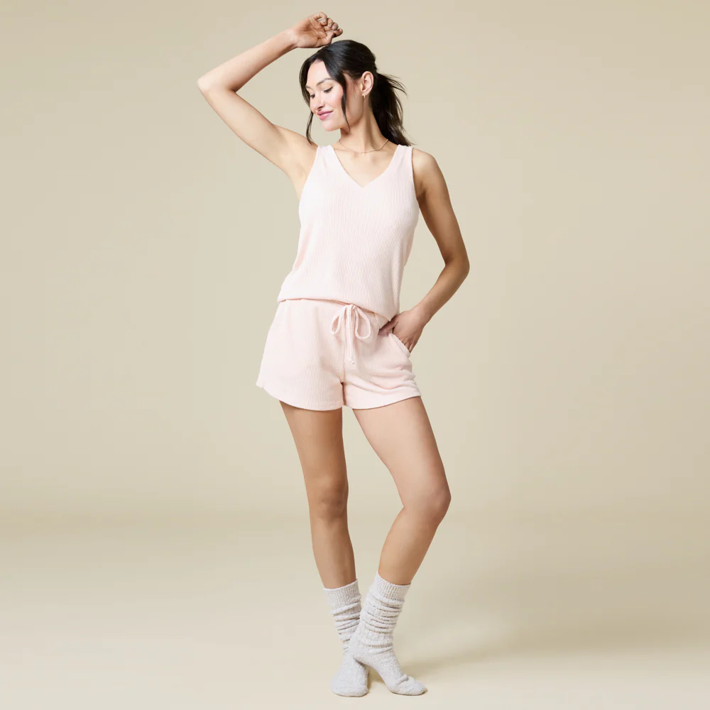 Rib Dream Double V-Neck Short Set - Image 13