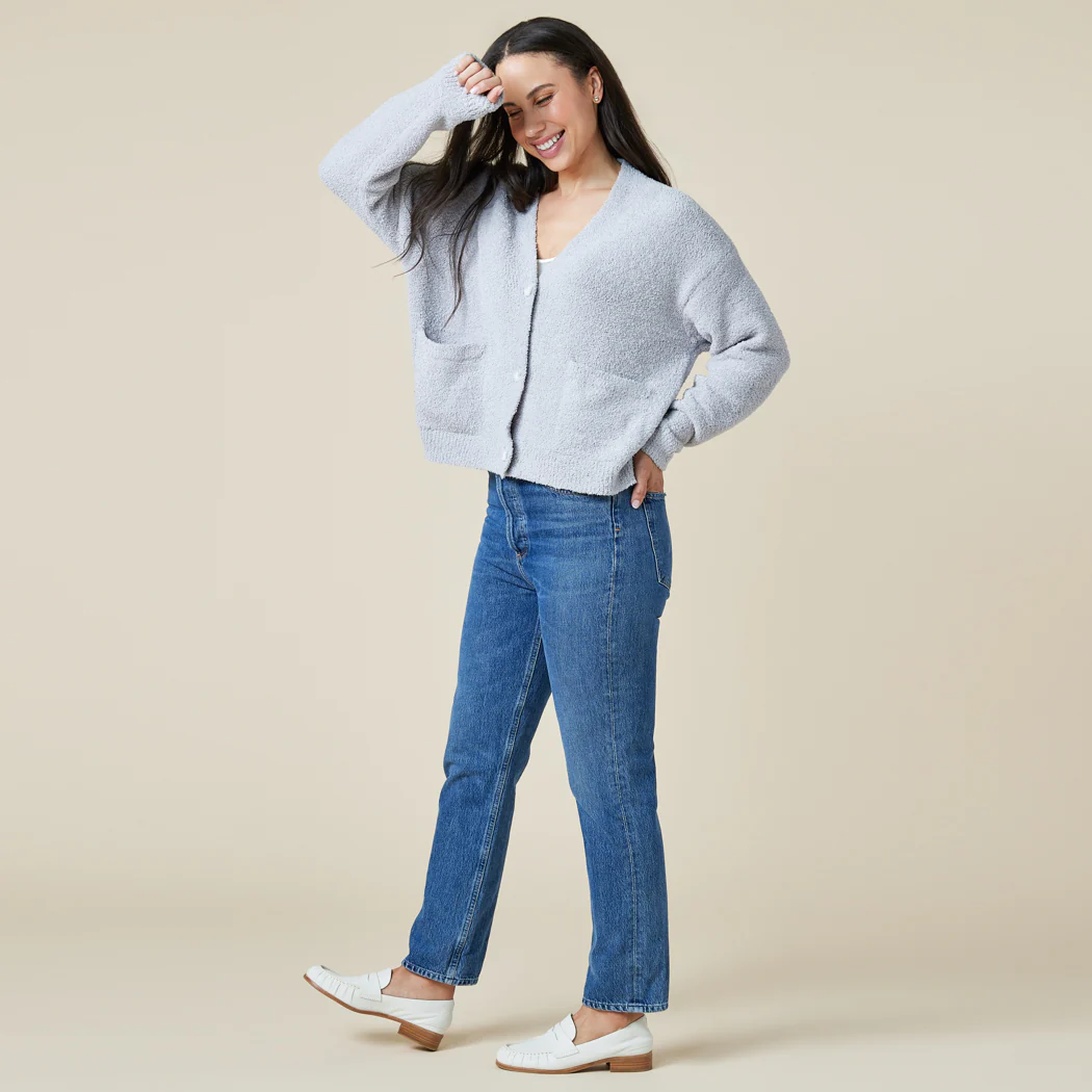 Marshmallow Crop Cardigan - Image 25