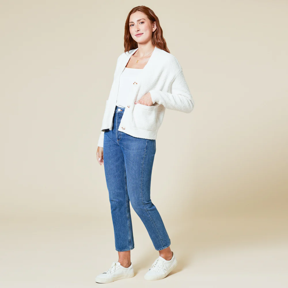 Marshmallow Crop Cardigan - Image 36