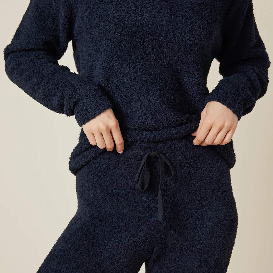 Solid Marshmallow V-Neck Lounge Set - Image 17