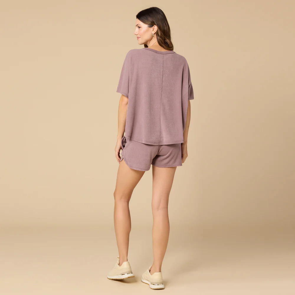 Terry Relaxed V-neck with Short Set - Image 10
