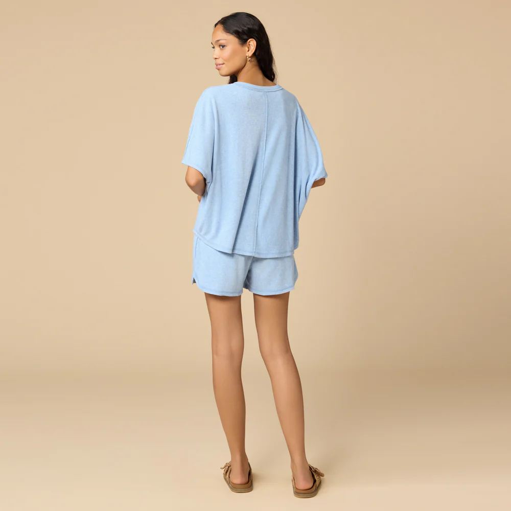 Terry Relaxed V-neck with Short Set - Image 16