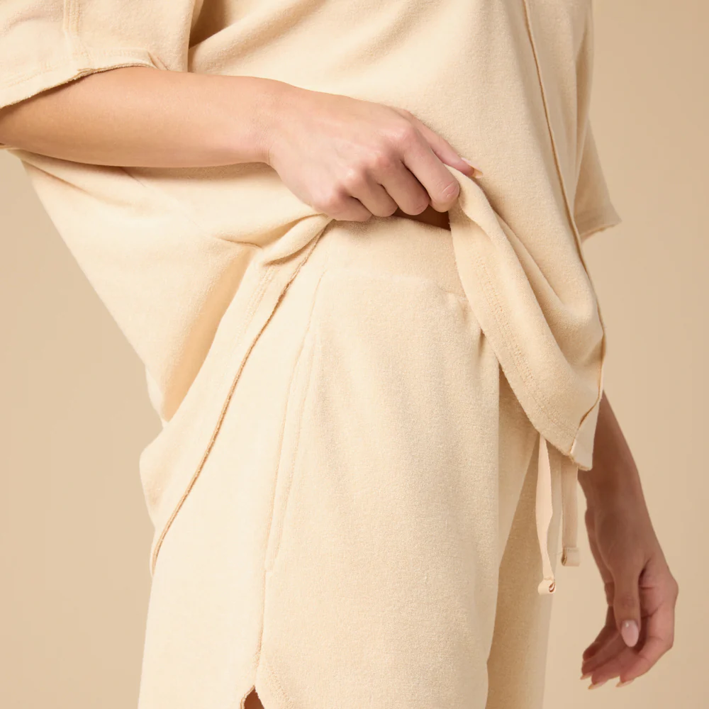 Terry Relaxed V-neck with Short Set - Image 21