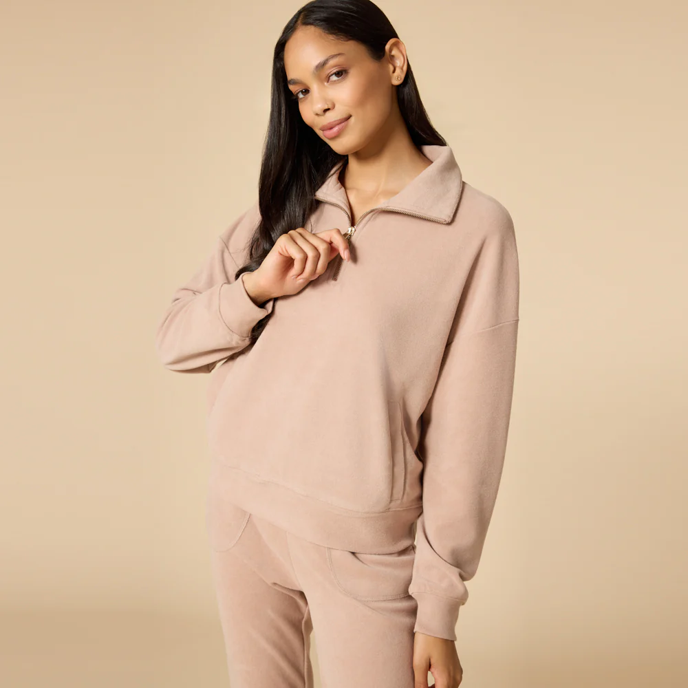 Vintage Velvet 1/4 Zip with Jogger - Image 2
