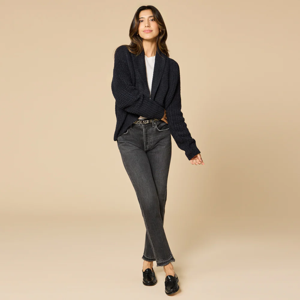 Waffle Marshmallow Cocoon Cardigan - Image 10