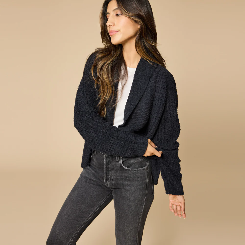 Waffle Marshmallow Cocoon Cardigan - Image 9